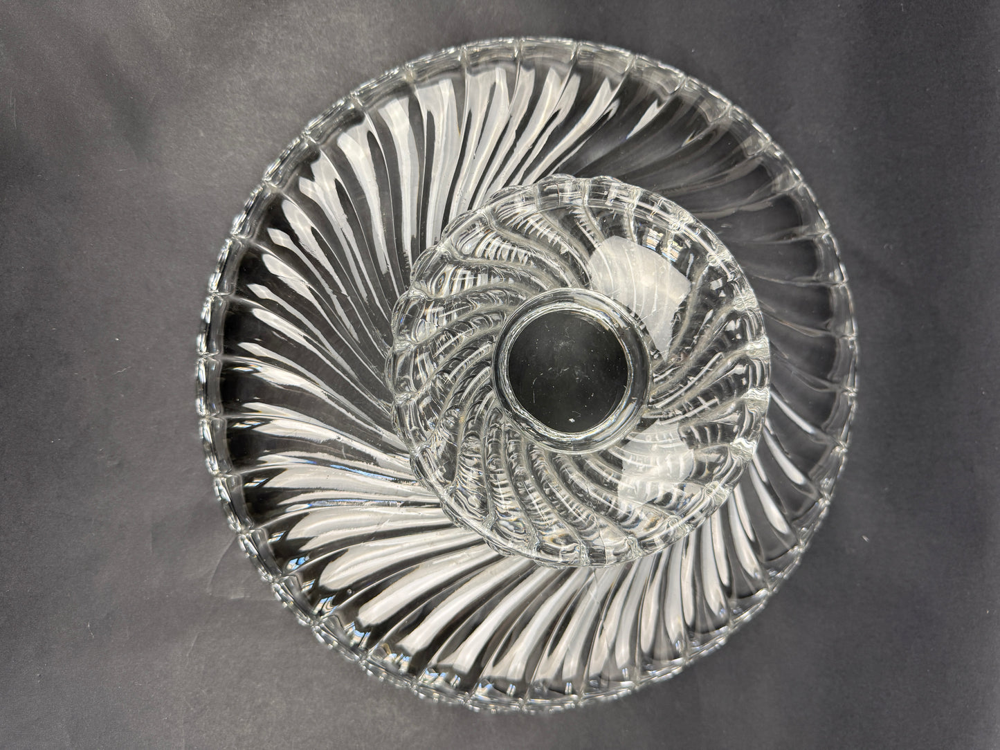 Baccarat, paire de compotiers, coupes à fruits modèle Bambou
