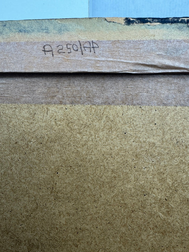 Huile sur carton – Étude stylisée Art Déco d’après l’Adam de la Chapelle Sixtine – 60 x 80 cm