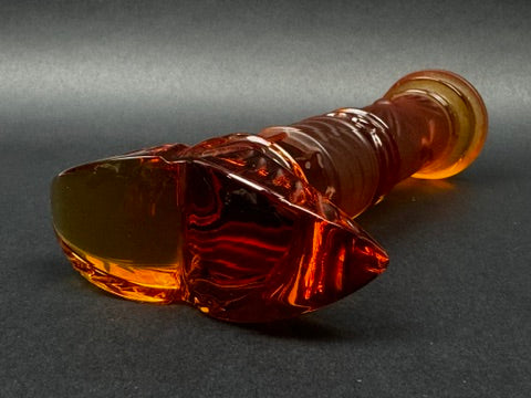 Totem « La Sirène » en cristal Saint-Louis signé Annie Faivre