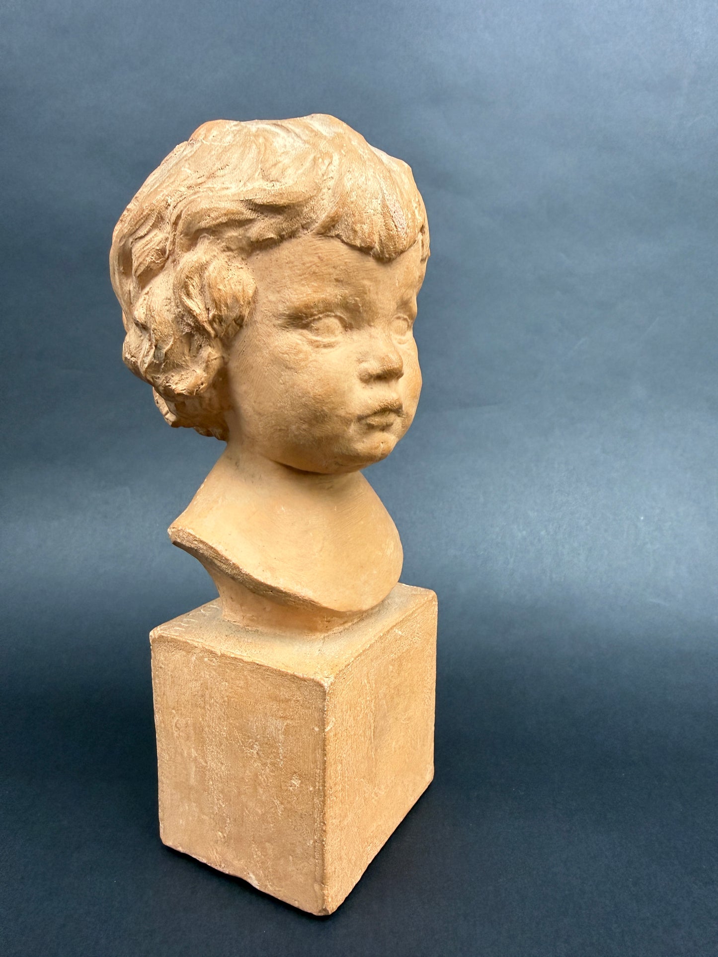 Buste enfant terre cuite Cocry Editions Martel XXe siecle