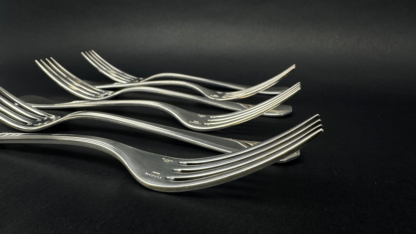 6 fourchettes de table Christofle America metal argente