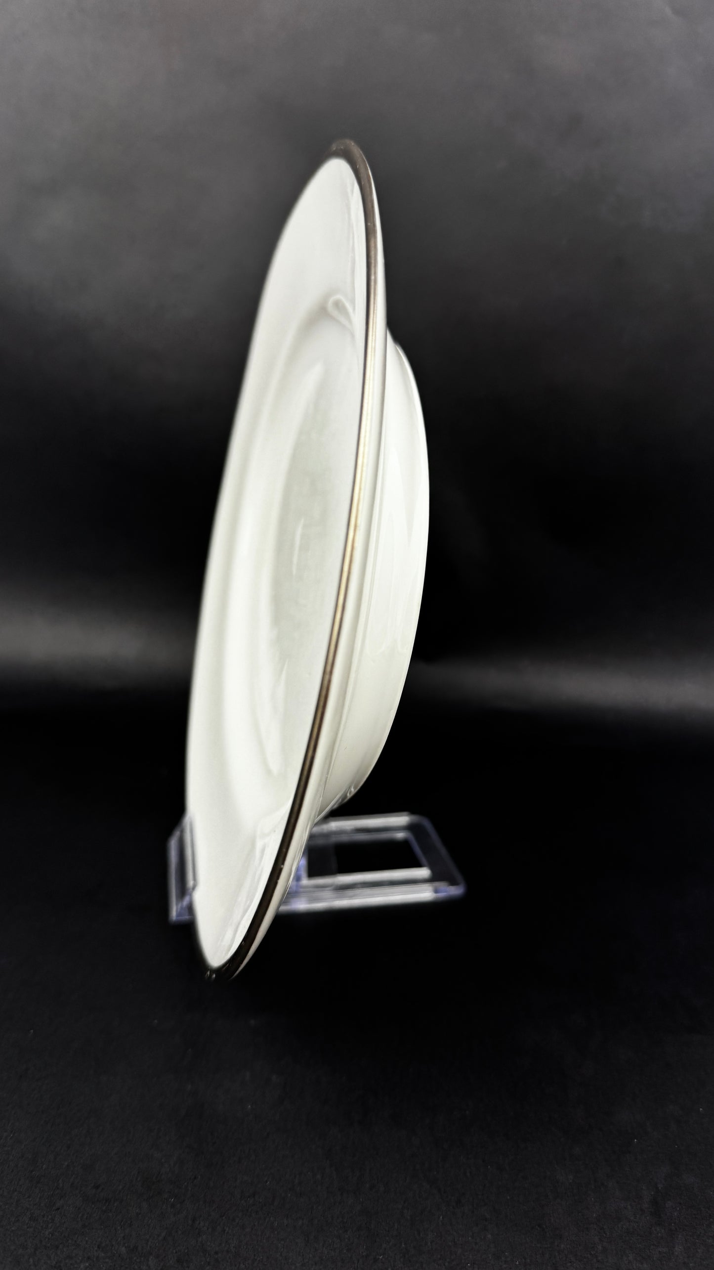 Plat ovale Raynaud modèle Fontainebleau platine