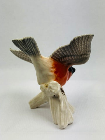 Figurine d’oiseau Goebel West Germany – Rouge-gorge en vol, porcelaine émaillée