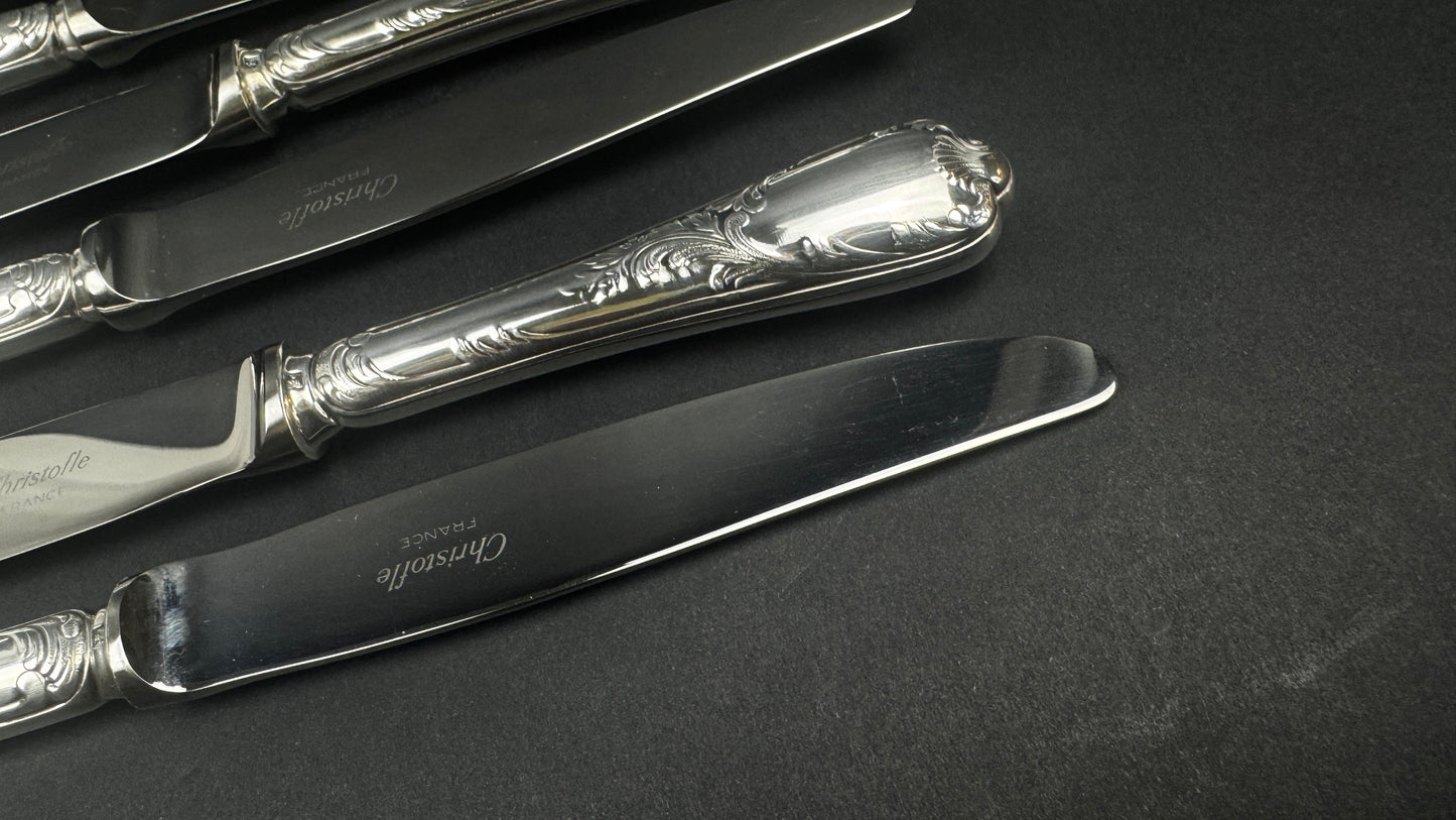 Lot de 6 couteaux à fromage Christofle modèle Marly – 19 cm