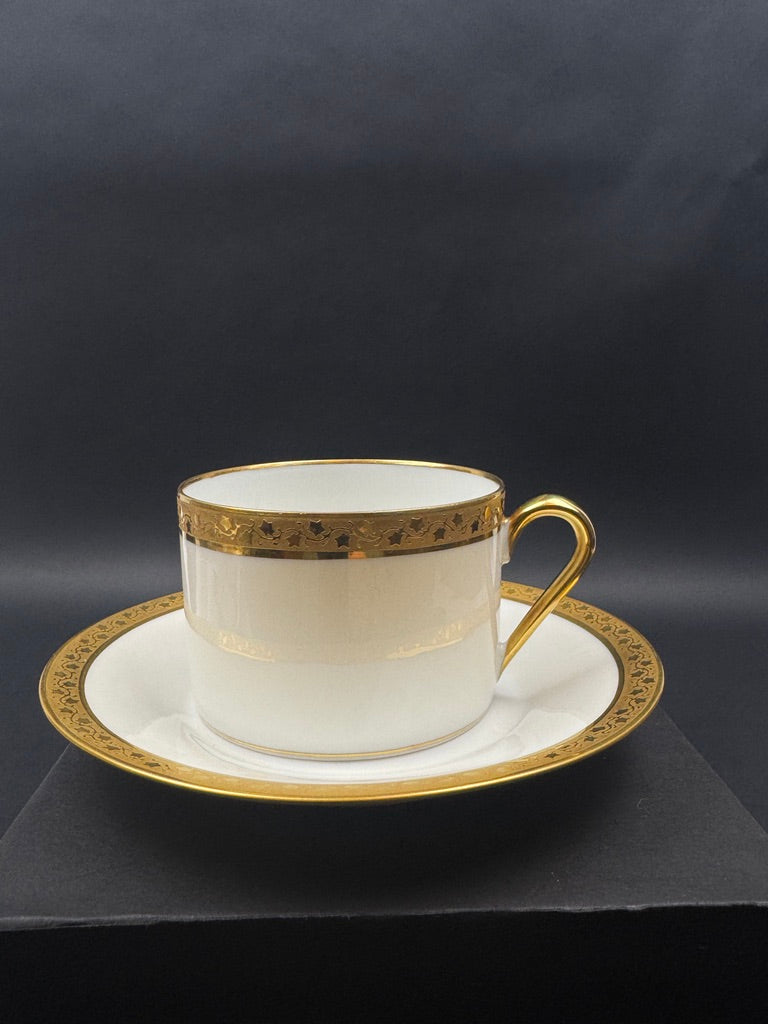 Service à café Limoges Ancienne Fabrique Royale incrustation or