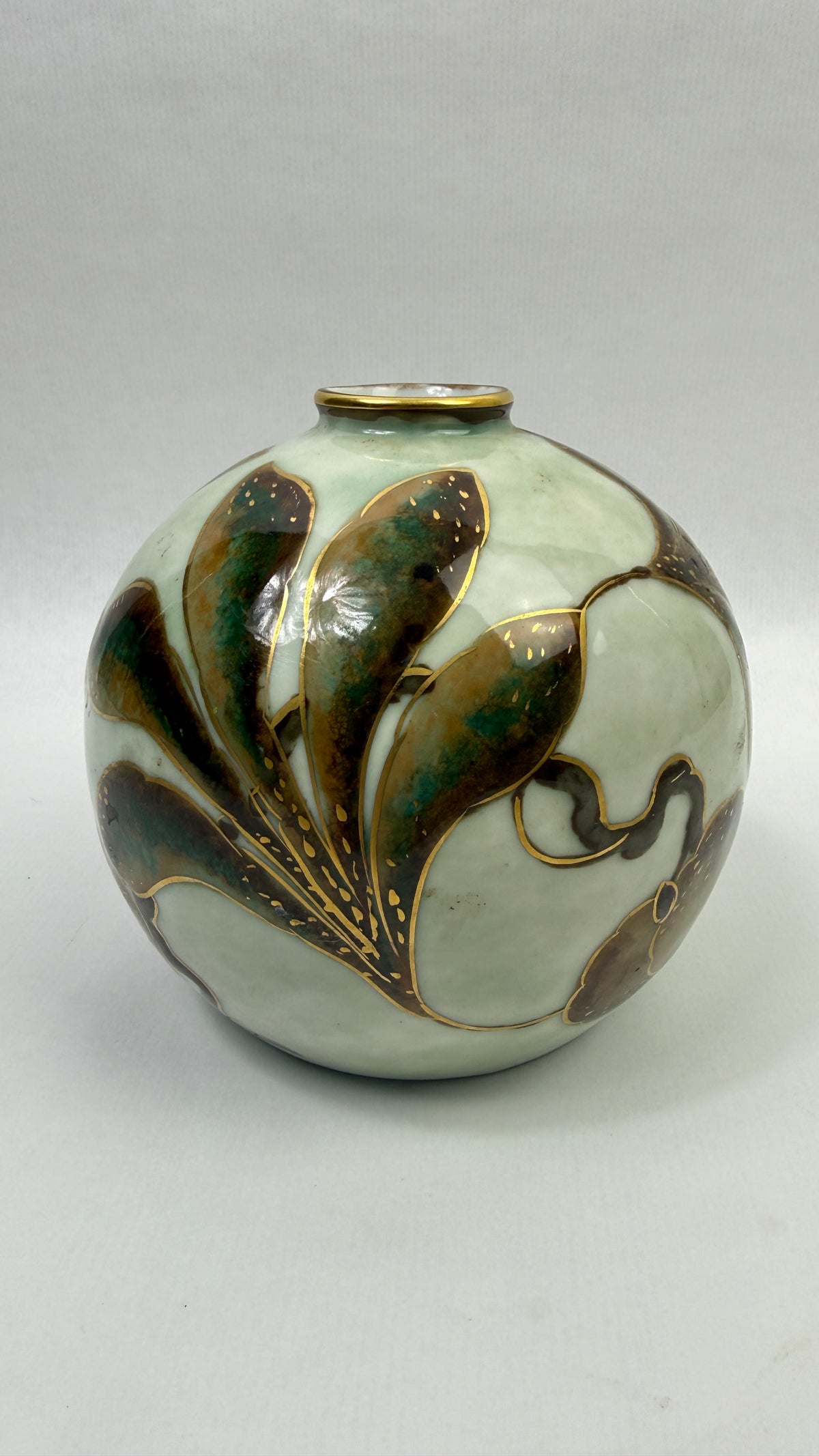 Camille Tharaud à Limoges – Vase boule en porcelaine, décor main