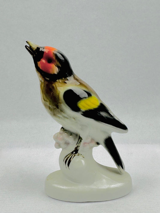 Chardonneret élégant en porcelaine – Gerold Porzellan Bavaria, Allemagne