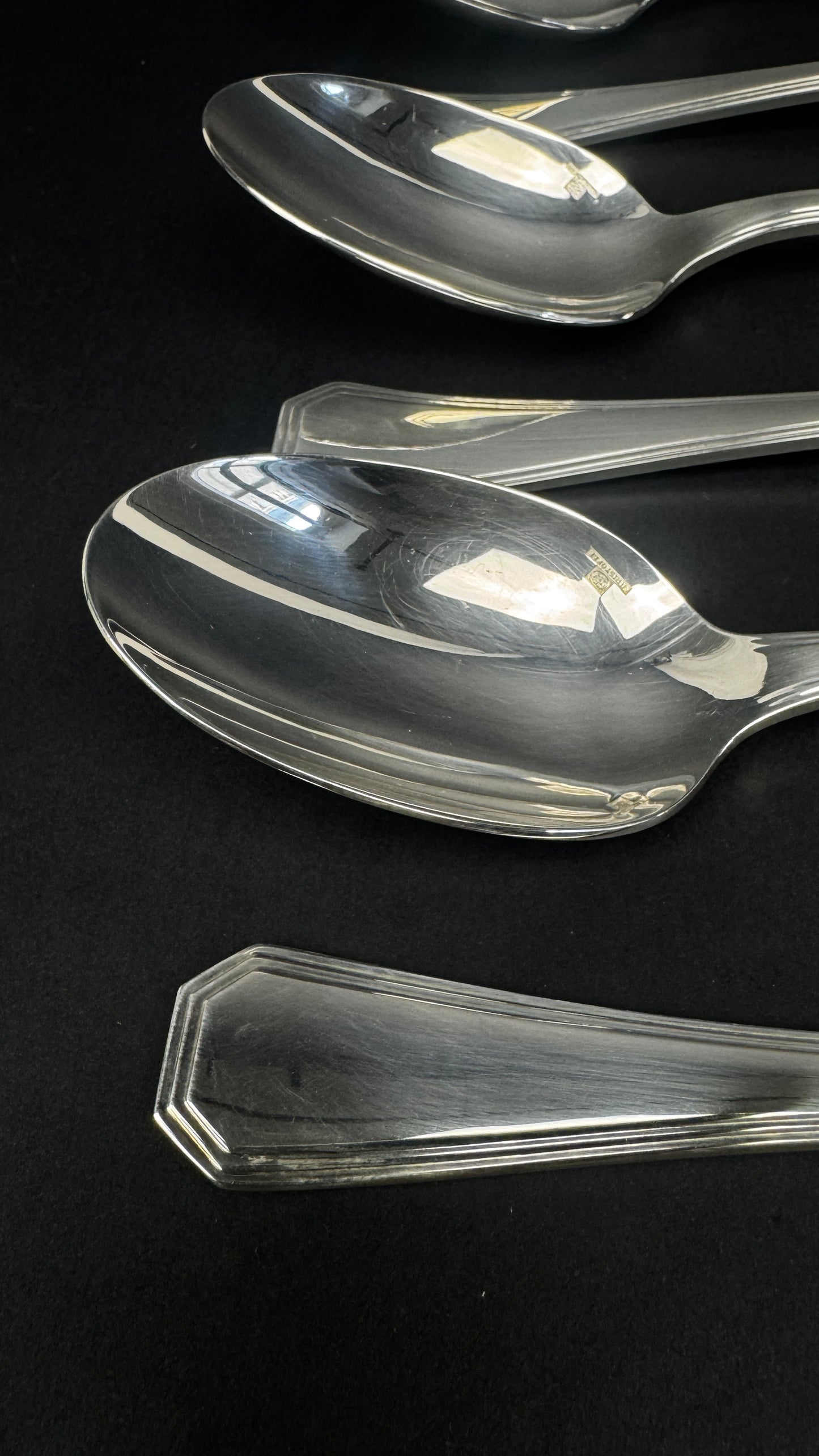 6 cuillères de table Christofle America metal argente