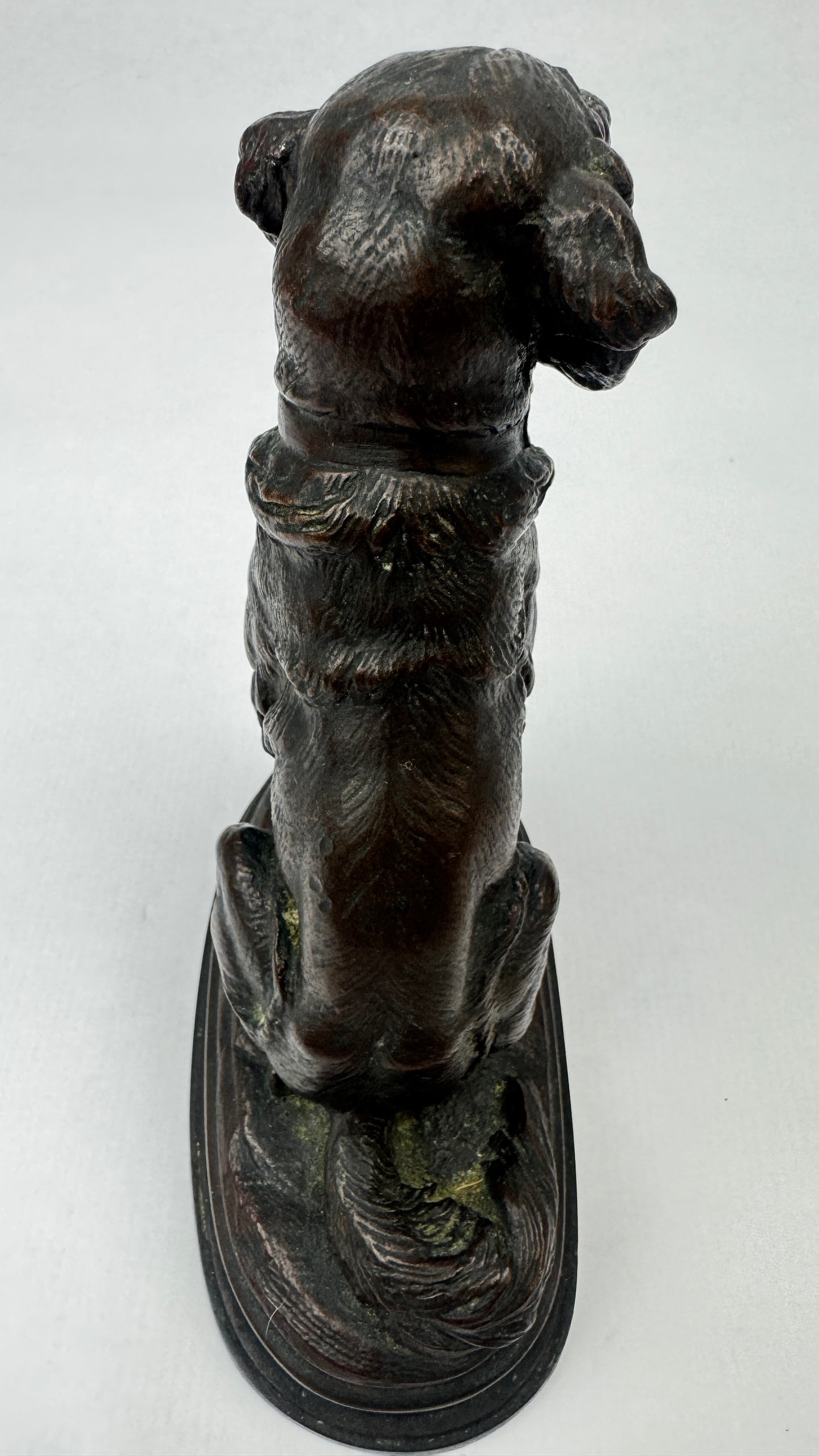 Bronze animalier signé Delabriere chien de chasse 16,5 cm