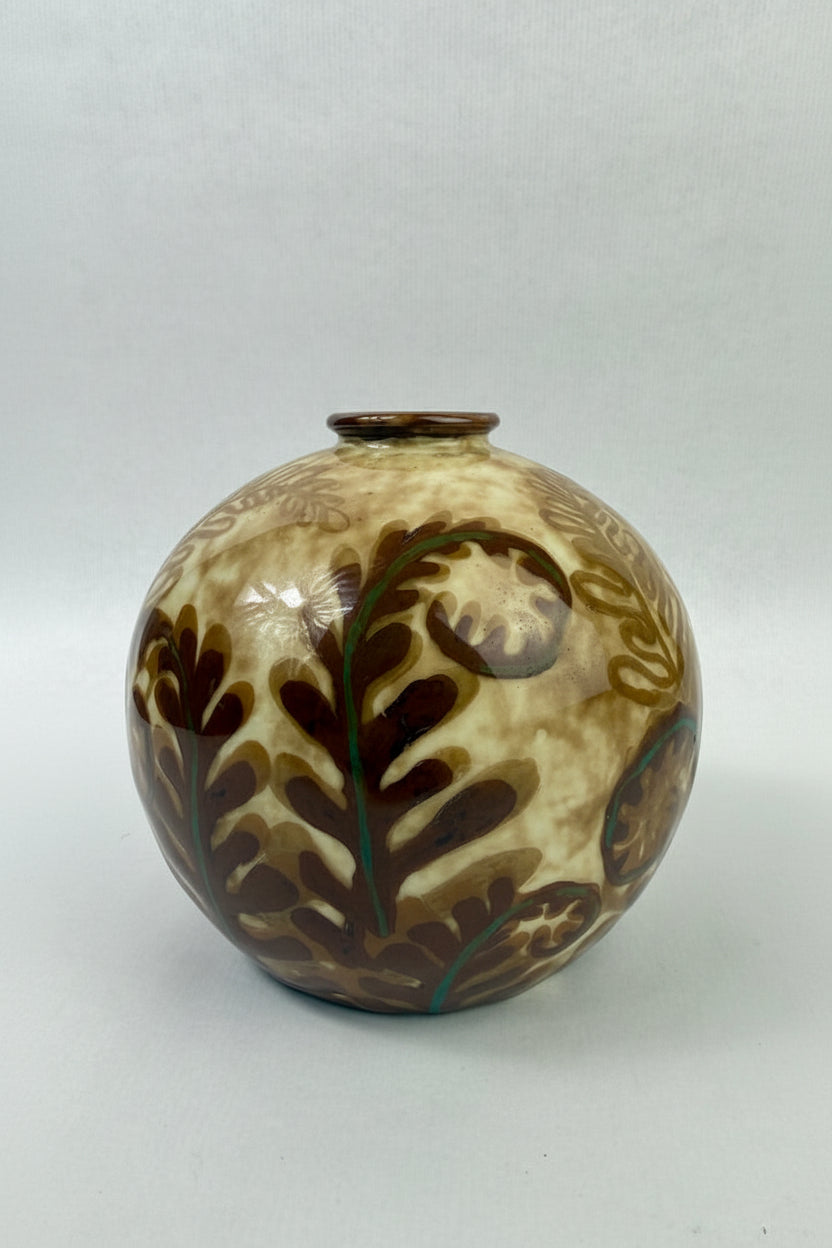 Vase boule Camille Tharaud Limoges modèle Fougères Art déco vers 1930