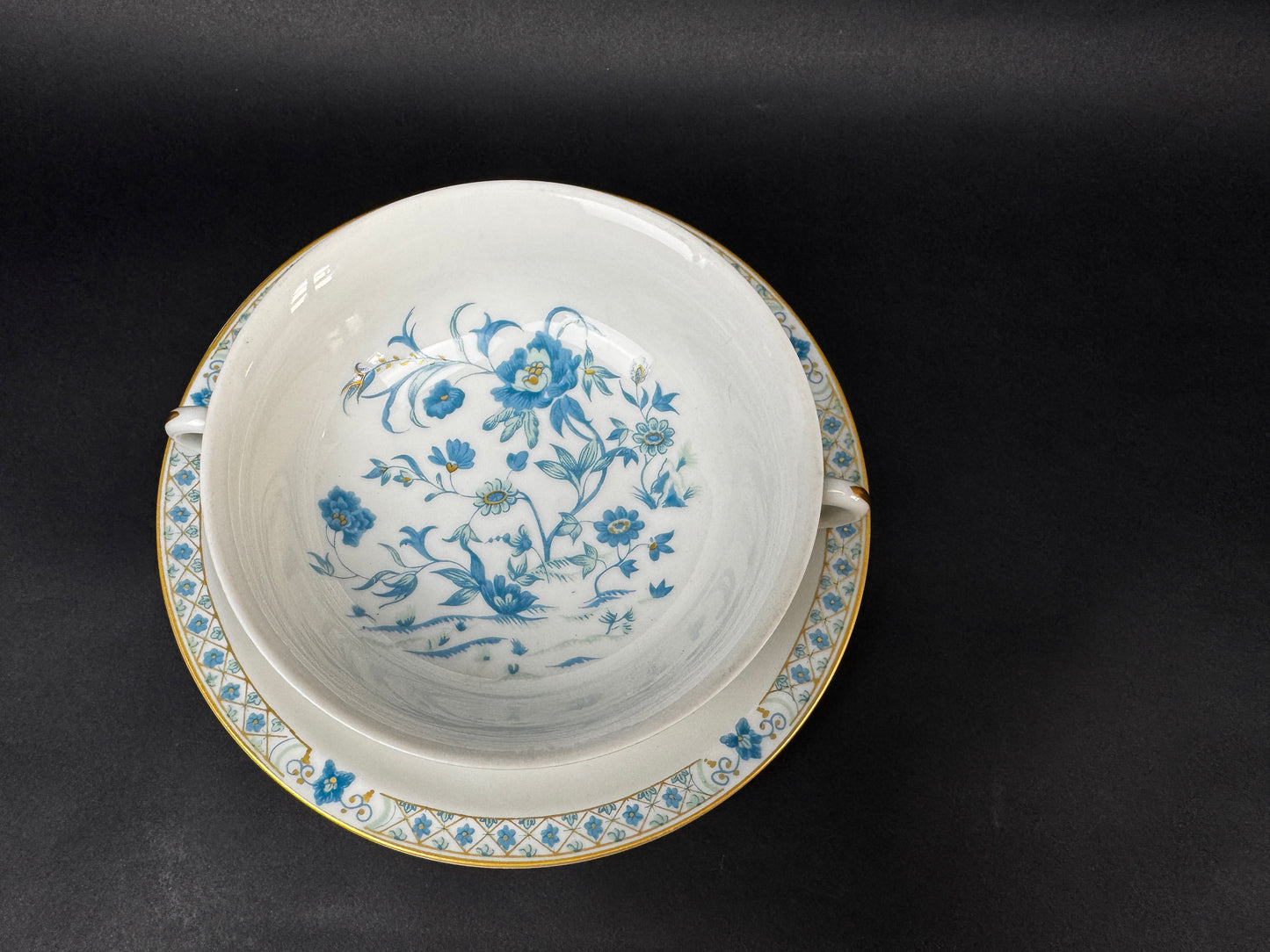 Service de 4 bouillons à oreilles Haviland Limoges Nankin