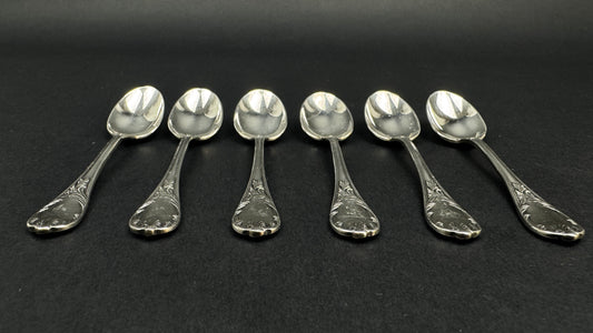Lot de 6 cuillères moka Christofle modèle Marly – métal argenté – 10 cm
