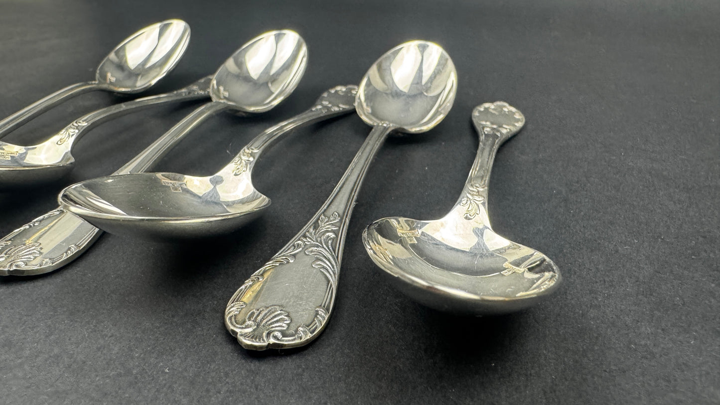 Lot de 6 cuillères Christofle modèle Marly – métal argenté – 13,5 cm