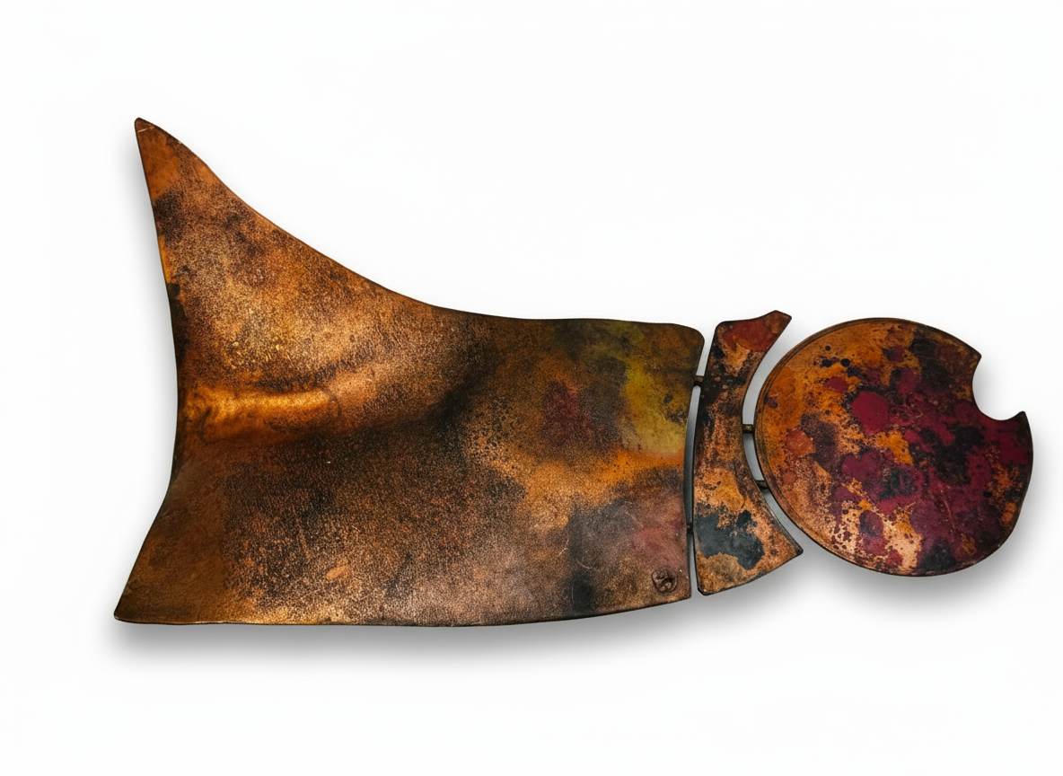 Ensemble de sculptures murales brutalistes signées B + D, vers 1965–1975