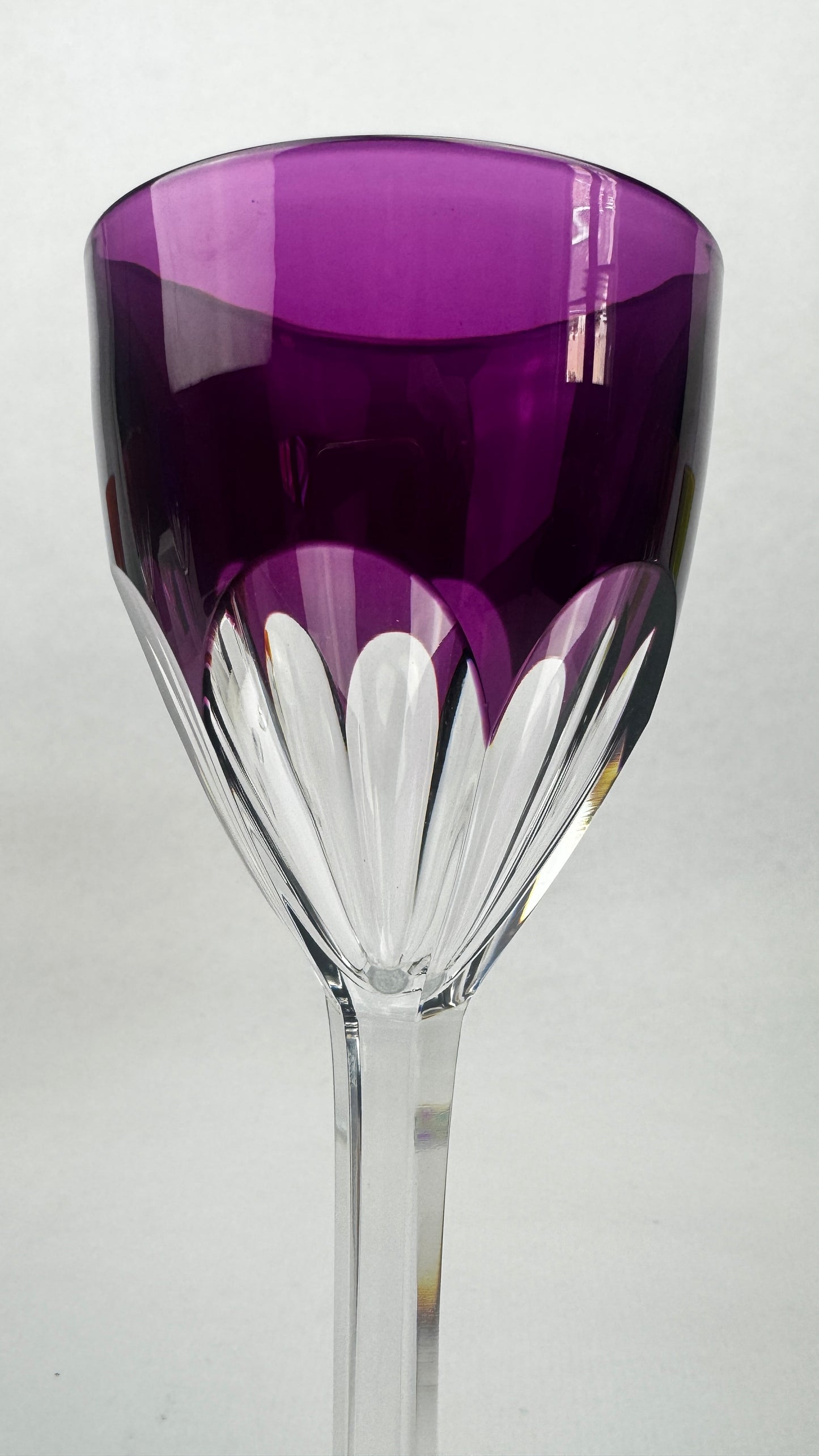 6 verres Baccarat Genova cristal double couleur 19 cm