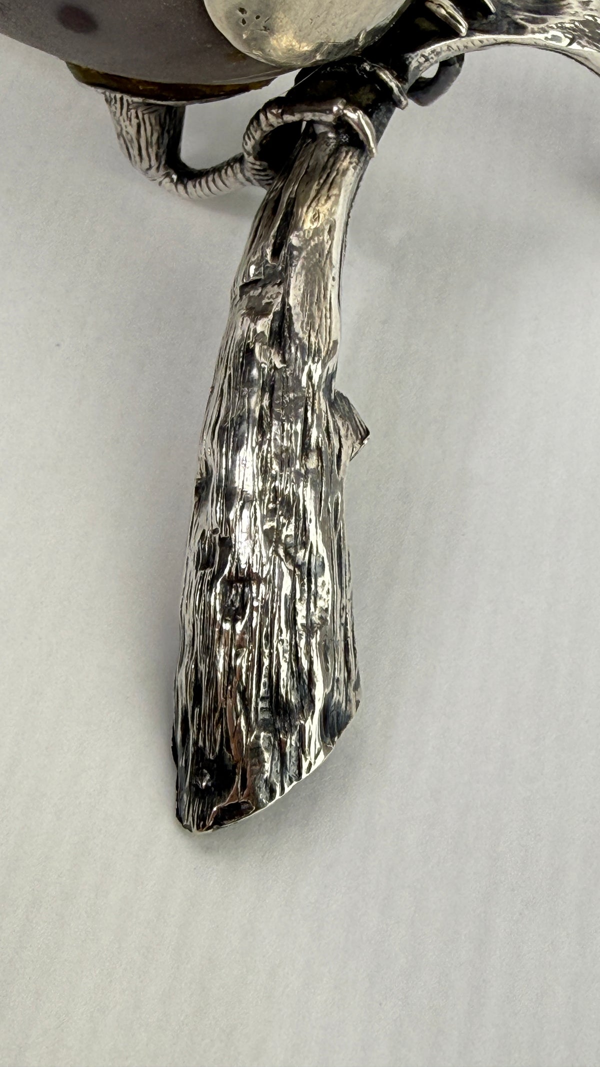 Toucan décoratif en argent sterling 925 et pierre naturelle – 10 cm