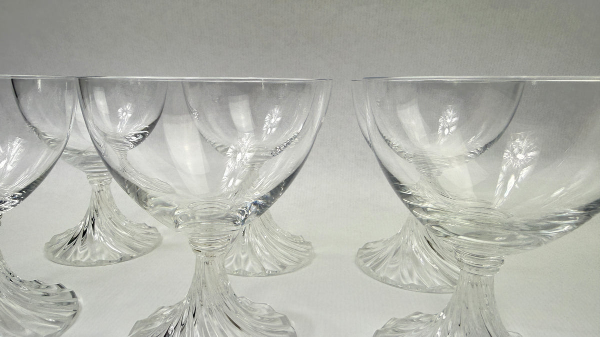 Lalique France – Rambouillet – 6 verres à vin blanc en cristal – 11 cm