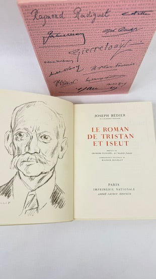 Joseph Bédier – Le Roman de Tristan et Iseut, édition numérotée Imprimerie Nationale / André Sauret, ex. n° 1225