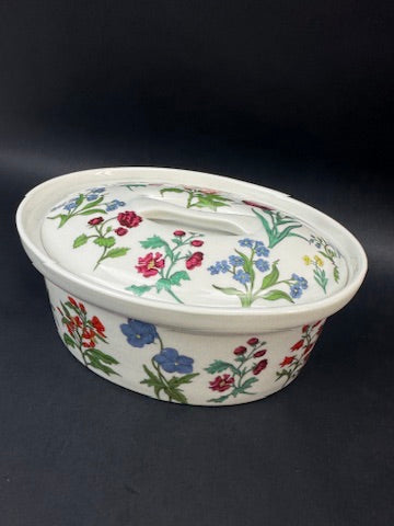 Terrine ovale Porcelaine de Paris modèle Herbier