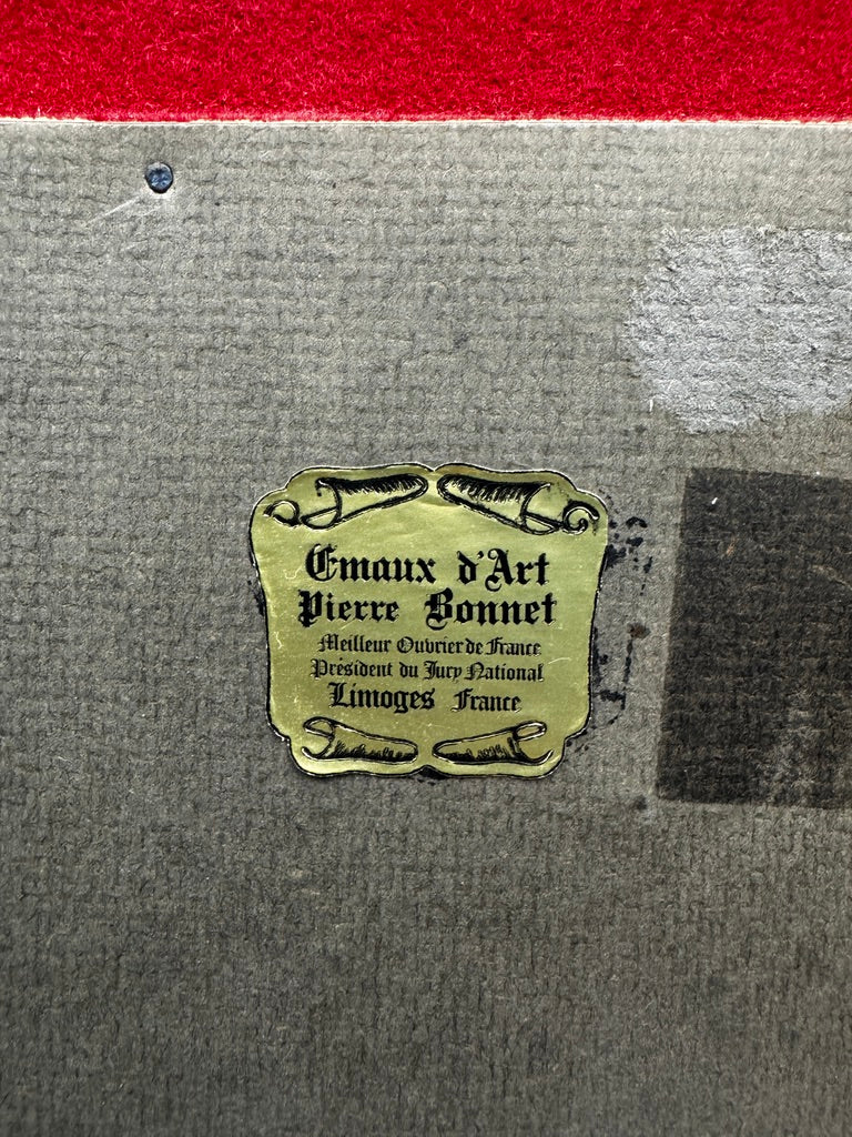 Émail de Limoges signé Bonnet – « Le Changeur » d’après Koninck – grand format 39x45 cm