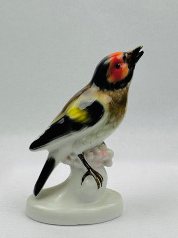 Chardonneret élégant en porcelaine – Gerold Porzellan Bavaria, Allemagne