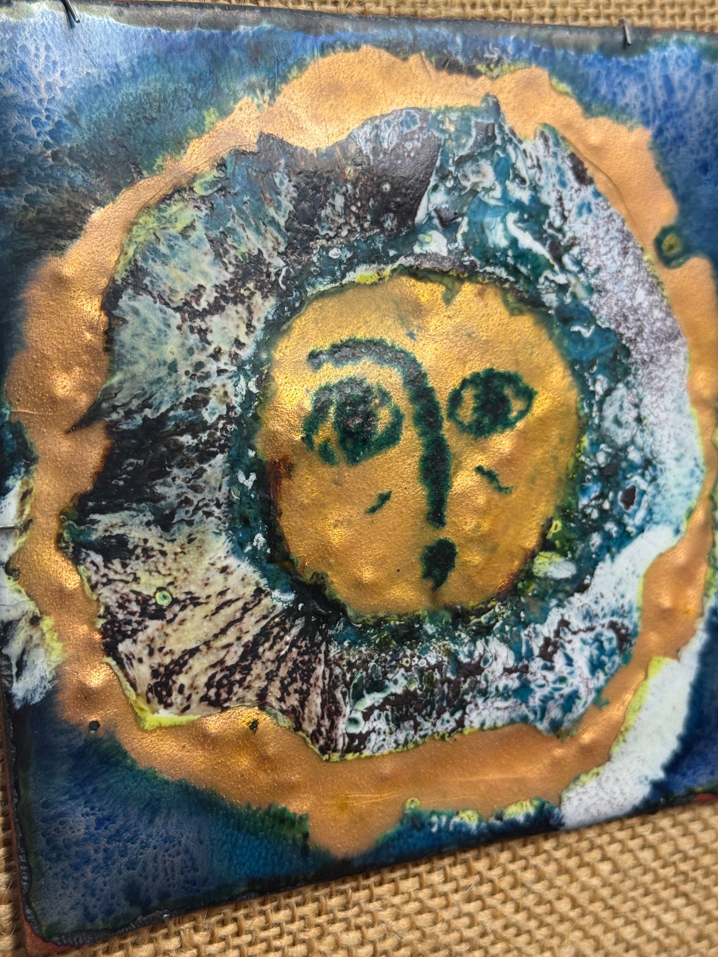 Bernadette Lépinois, émail sur cuivre, Soleil c. 70