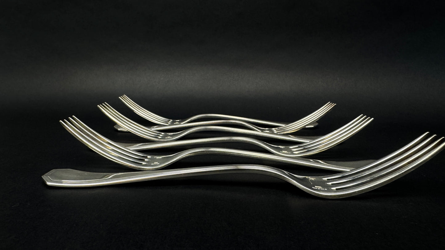 6 fourchettes de table Christofle America metal argente