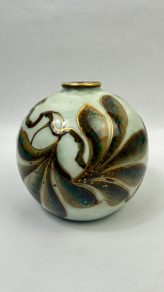 Camille Tharaud à Limoges – Vase boule en porcelaine, décor main