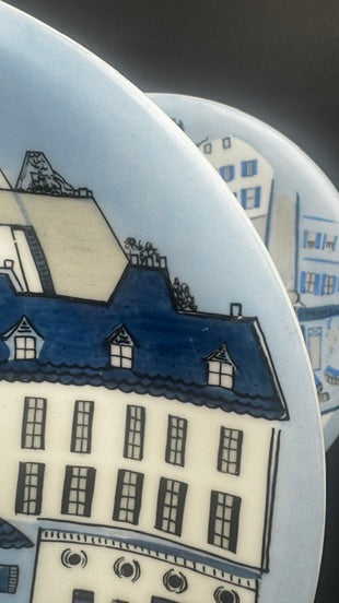 Primavera, paire d'assiettes en porcelaine de Limoges par catherine de Boysson