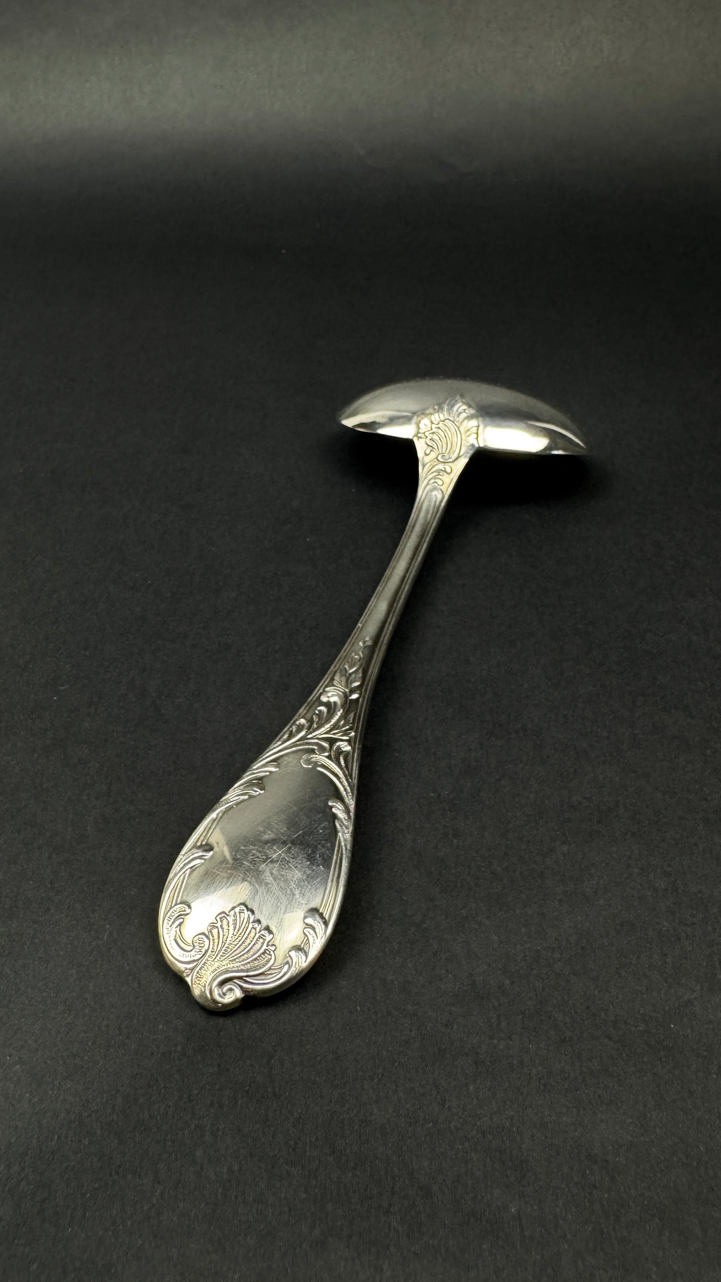 Cuillere a sauce Christofle Marly metal argente annees 80