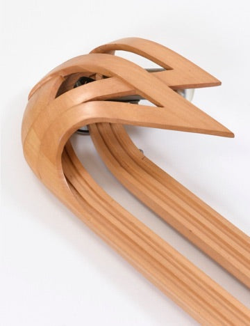 Vincent Gonzalez : applique murale sculptée bois cintré design années 1970