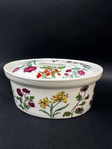 Terrine ovale Porcelaine de Paris modèle Herbier