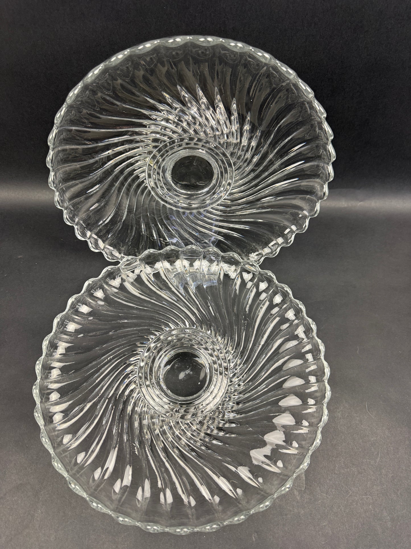 Baccarat, paire de compotiers, coupes à fruits modèle Bambou