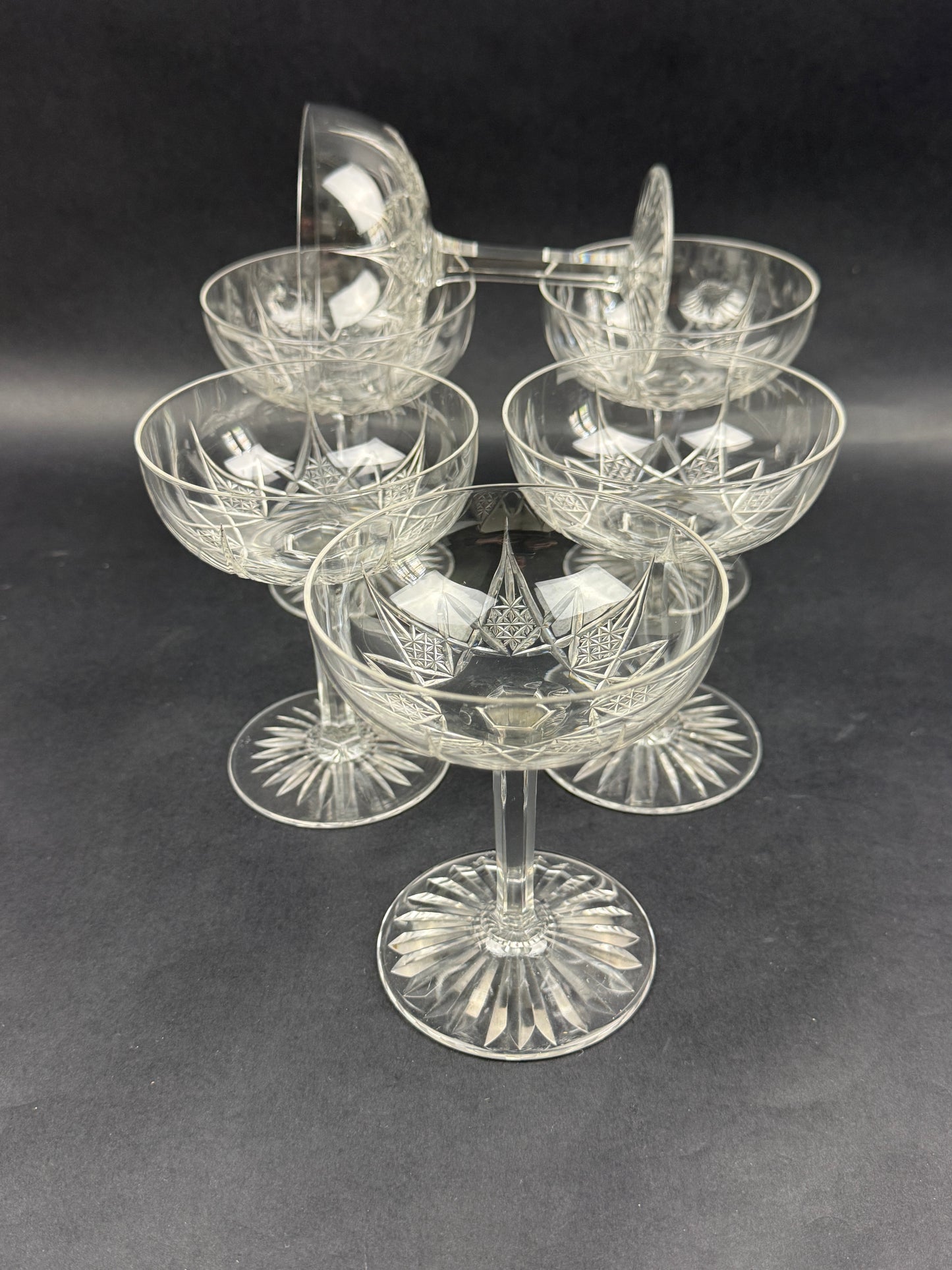 Baccarat, service Epron, suite de 6 coupes à champagne