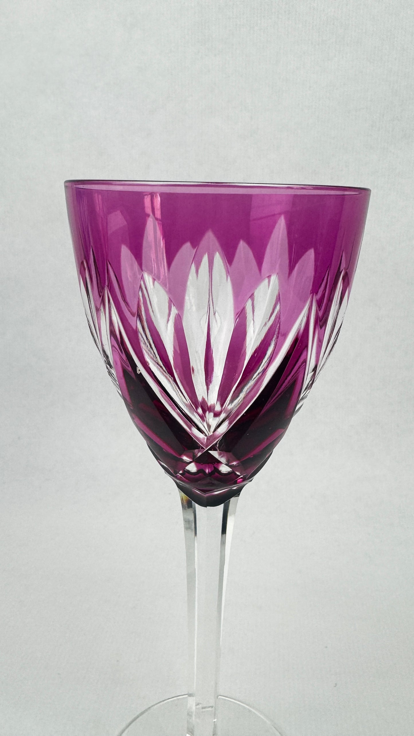 6 verres cristal Saint-Louis modèle Monaco 6 couleurs H. 21,5 cm signés