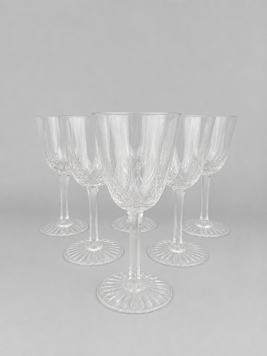 Baccarat, service Epron, suite de 6 verres à vin blanc taille 4
