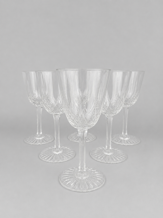 Baccarat, service Epron, suite de 6 verres à vin blanc taille 4