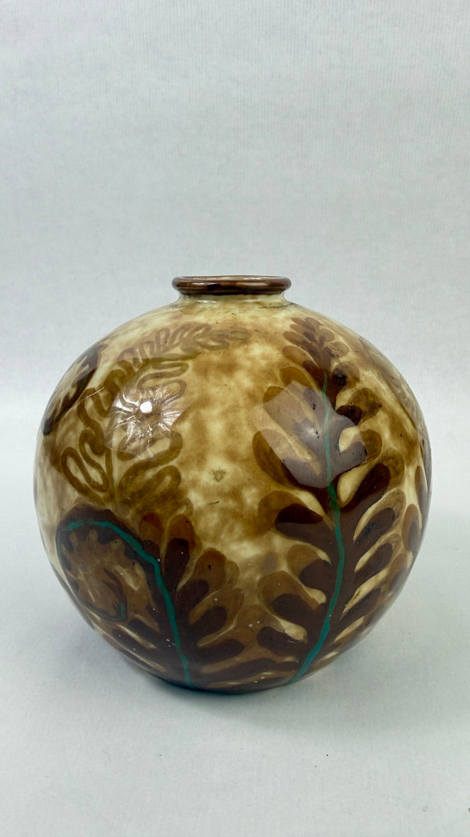 Vase boule Camille Tharaud Limoges modèle Fougères Art déco vers 1930
