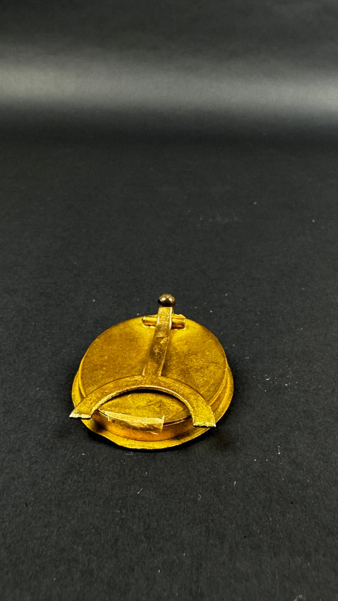 Petit cadre bronze dore style Louis XVI 6,5 cm