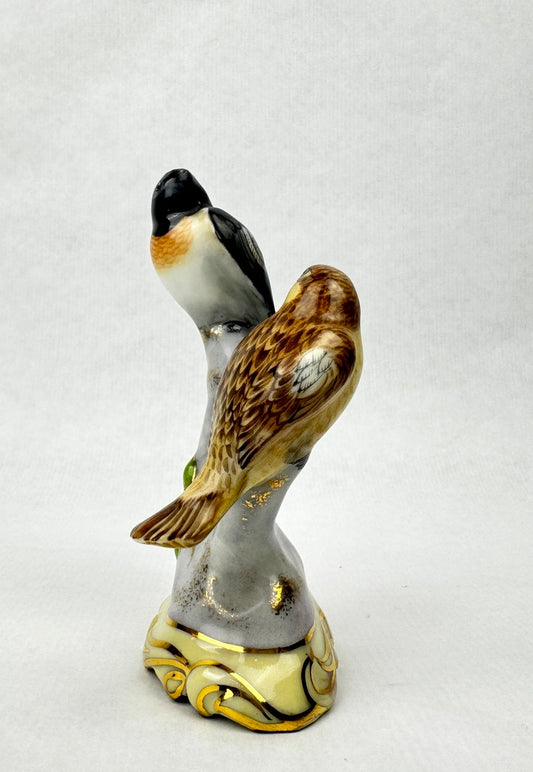 Groupe d’oiseaux en porcelaine – Pratincora Leucura, Clauzel 1959 Limoges