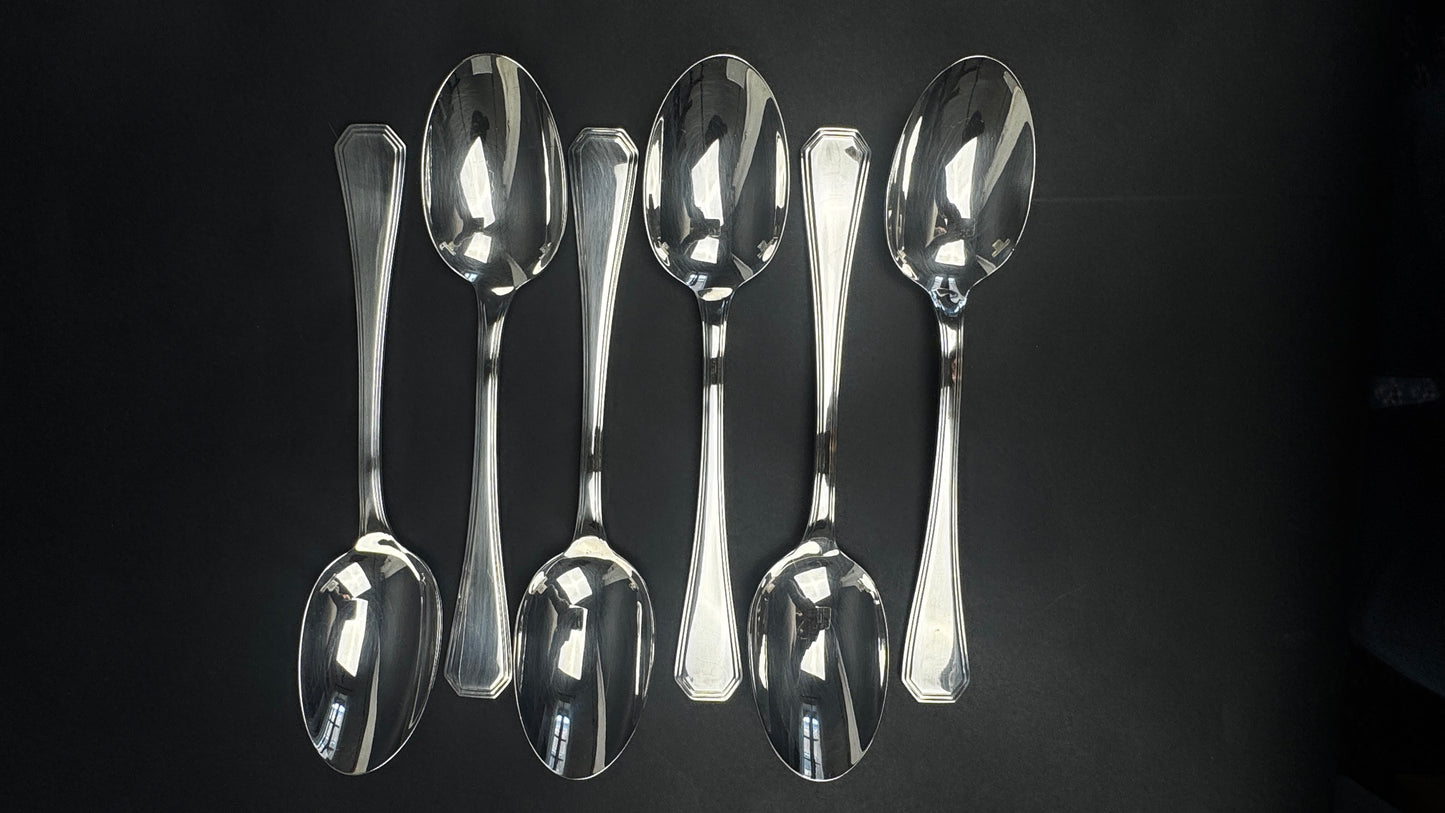 6 cuillères de table Christofle America metal argente