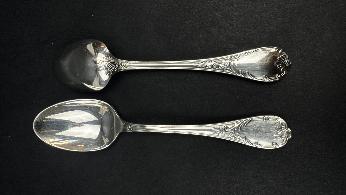 Lot de 6 cuillères moka Christofle modèle Marly – métal argenté – 10 cm