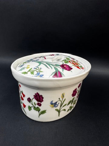 Terrine ovale Porcelaine de Paris modèle Herbier