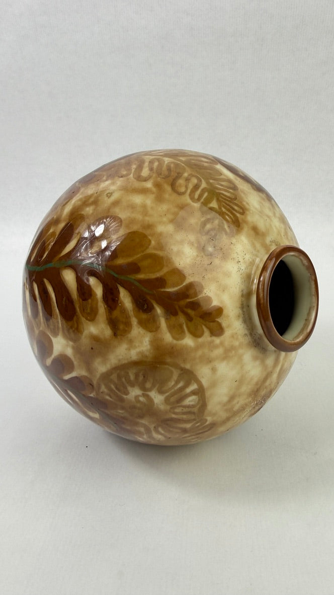 Vase boule Camille Tharaud Limoges modèle Fougères Art déco vers 1930