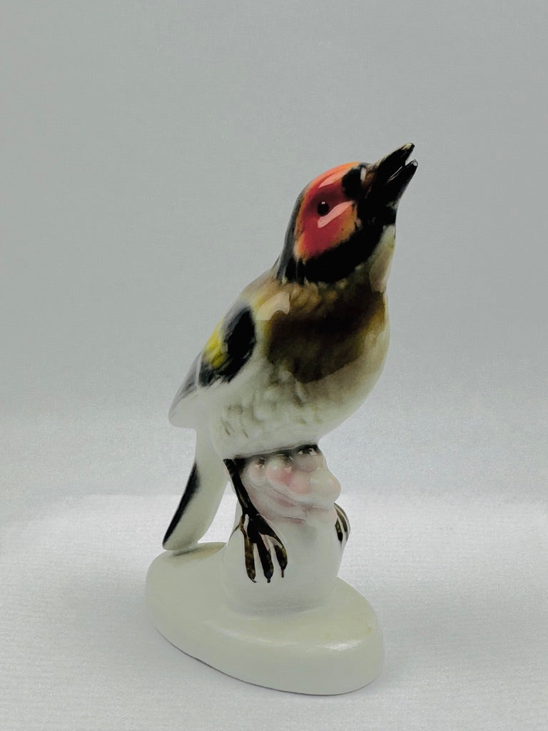 Chardonneret élégant en porcelaine – Gerold Porzellan Bavaria, Allemagne