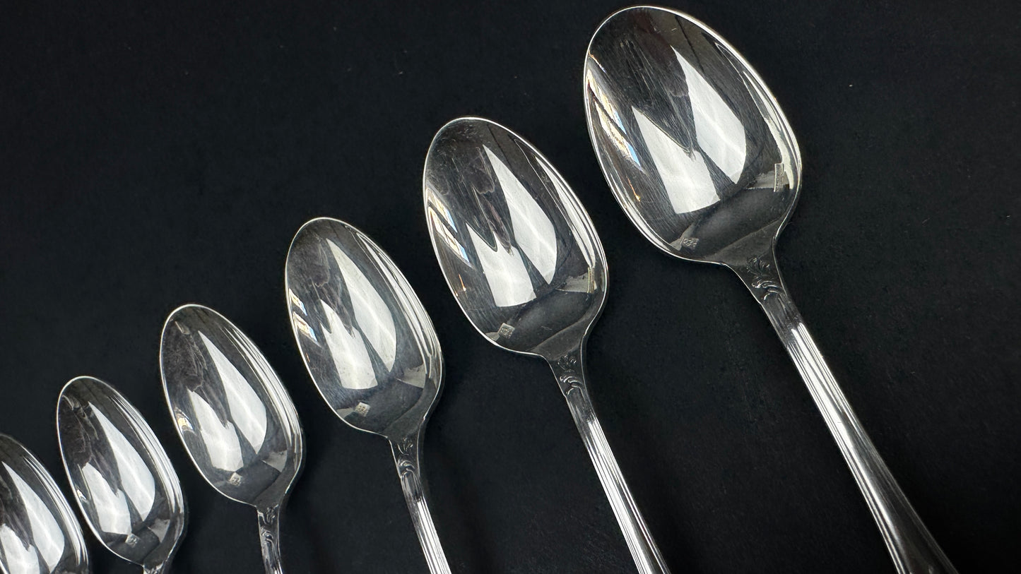 Lot de 6 cuillères moka Christofle modèle Marly – métal argenté – 10 cm