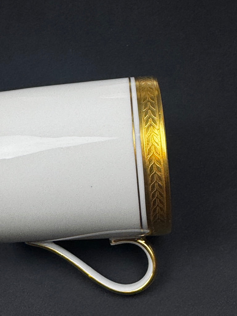 Service à café Limoges Ancienne Fabrique Royale incrustation or