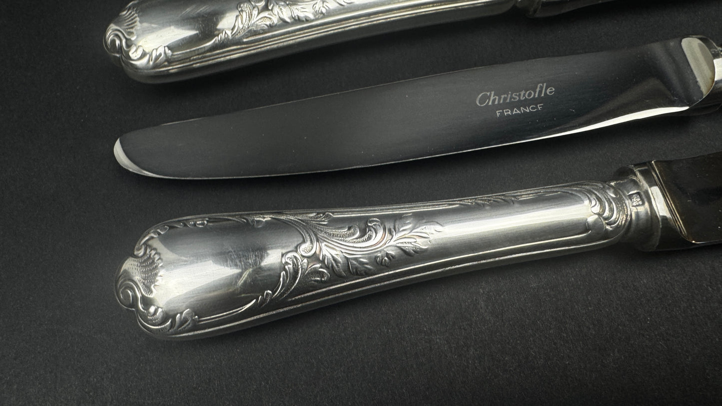 Lot de 6 couteaux à fromage Christofle modèle Marly – 19 cm