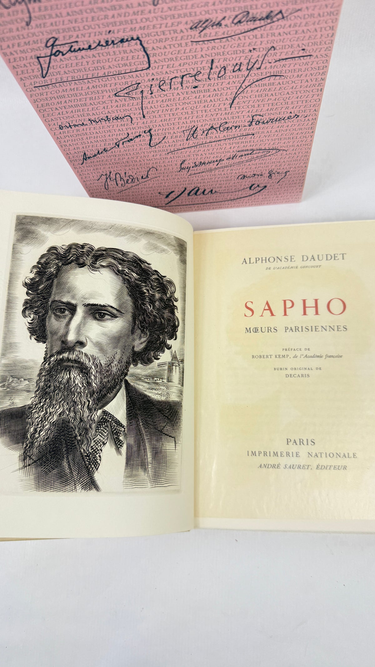 Alphonse Daudet – Sapho, burin original de Decaris, Imprimerie Nationale / André Sauret, ex. n° 1225