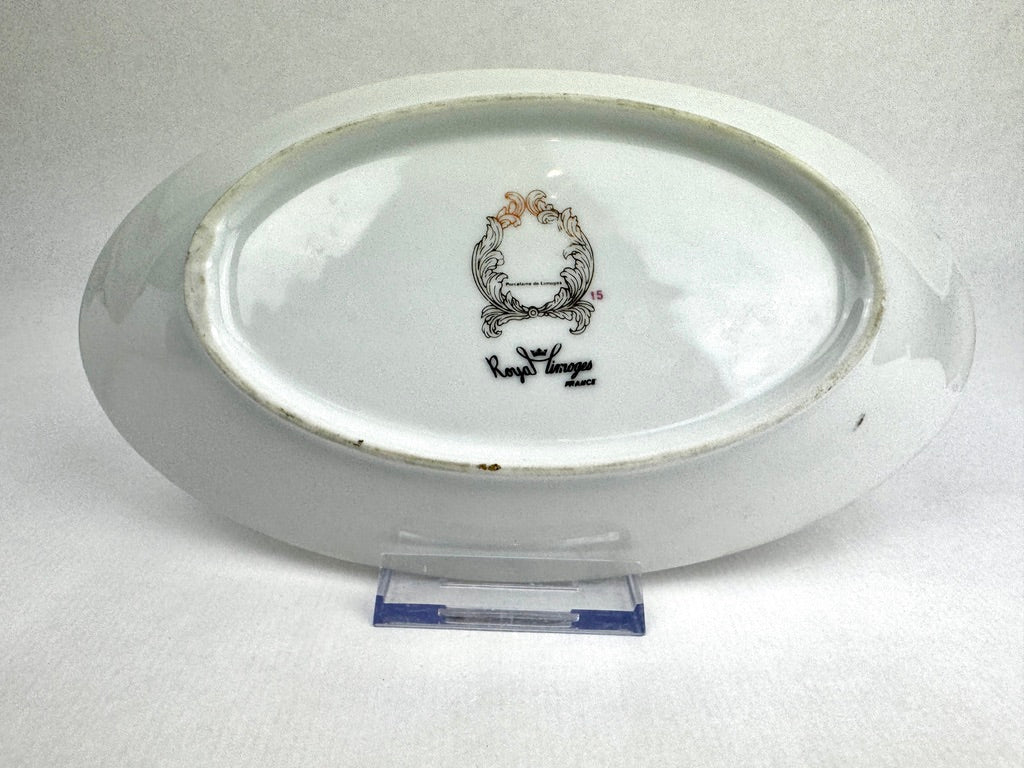 Ravier en porcelaine de Limoges Geneviève Lethu – Décor “Cipango”, 1991